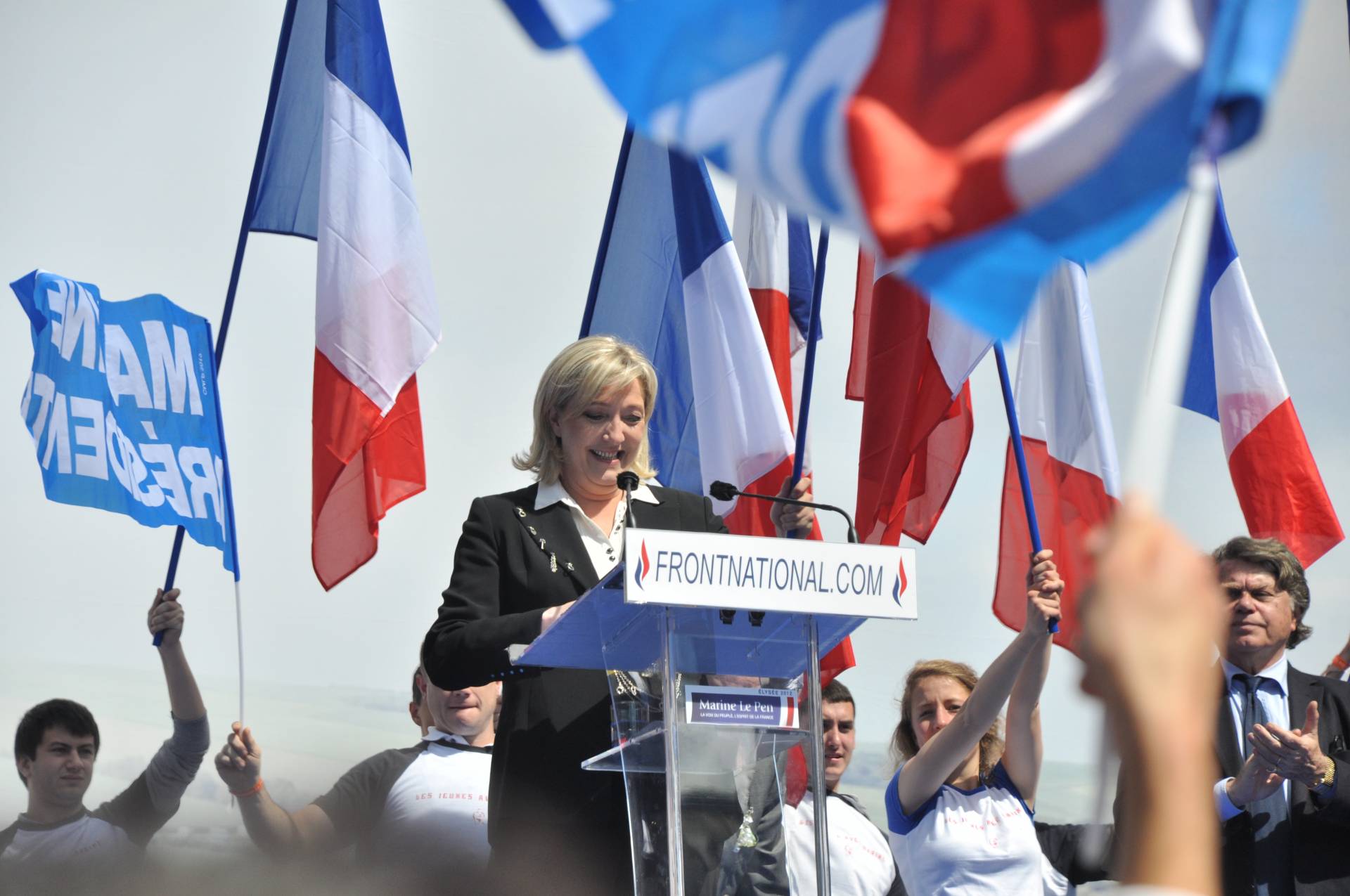 Marine Le Pen, líder del Frente Nacional francés.