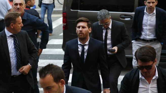 El jugador del FC Barcelona, Lionel Messi, a su llegada a los juzgados.