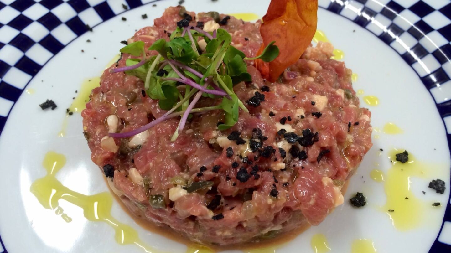 Tartar de solomillo de vaca ecológica de Santa Luzía.