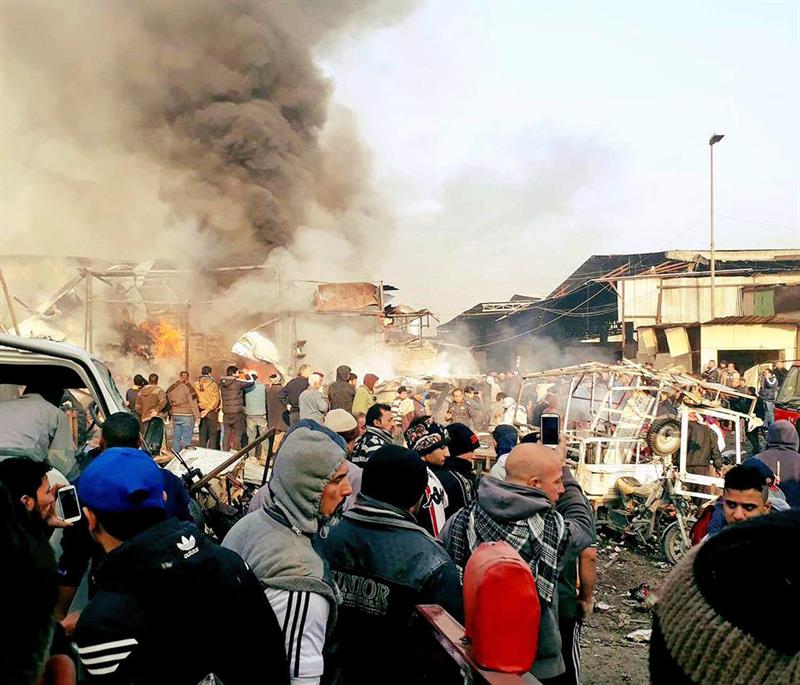 Al menos 20 personas mueren en dos atentados suicidas en Bagdad