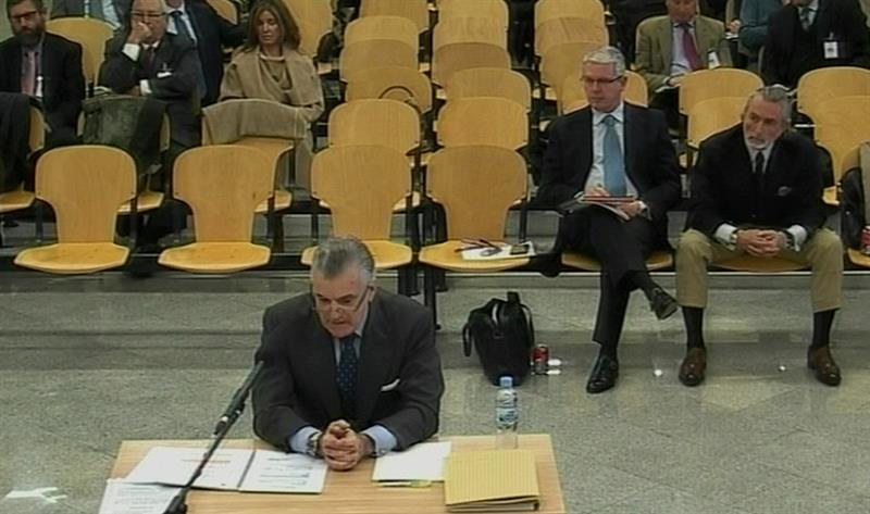 Luis Bárcenas, durante su declaración.