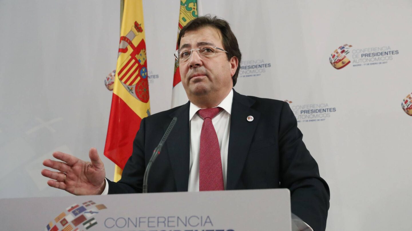 El presidente de Extremadura, Guillermo Fernández Vara, durante la VI Conferencia de Presidentes Autonómicos.
