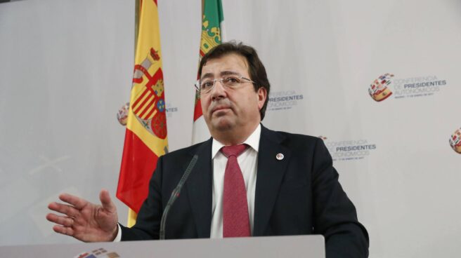 El presidente de Extremadura, Guillermo Fernández Vara, durante la VI Conferencia de Presidentes Autonómicos.