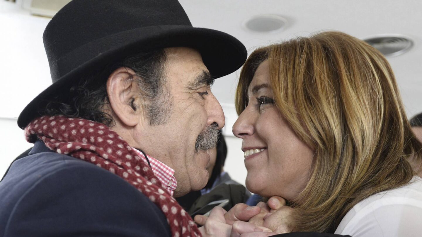 Cecilio Lera, alcalde de Castroverde de Campos (Zamora), en un acto en Palencia junto a Susana Díaz.