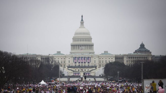 Imagen de la manifestación contra Donald Trump organizada en Washington.