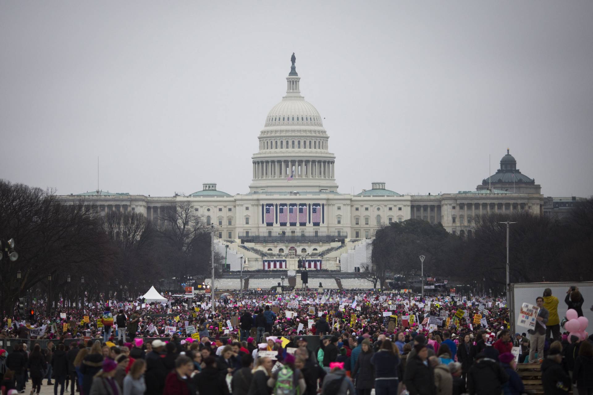 Imagen de la manifestación contra Donald Trump organizada en Washington.
