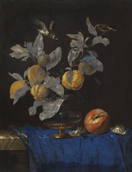 Un bodegón de frutas de Willem Van Aelst en el Thyssen Bornemisza.