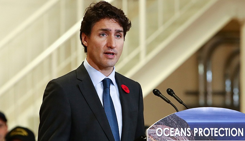El primer ministro de Canadá, Justin Trudeau, durante una comparecencia ante los medios.