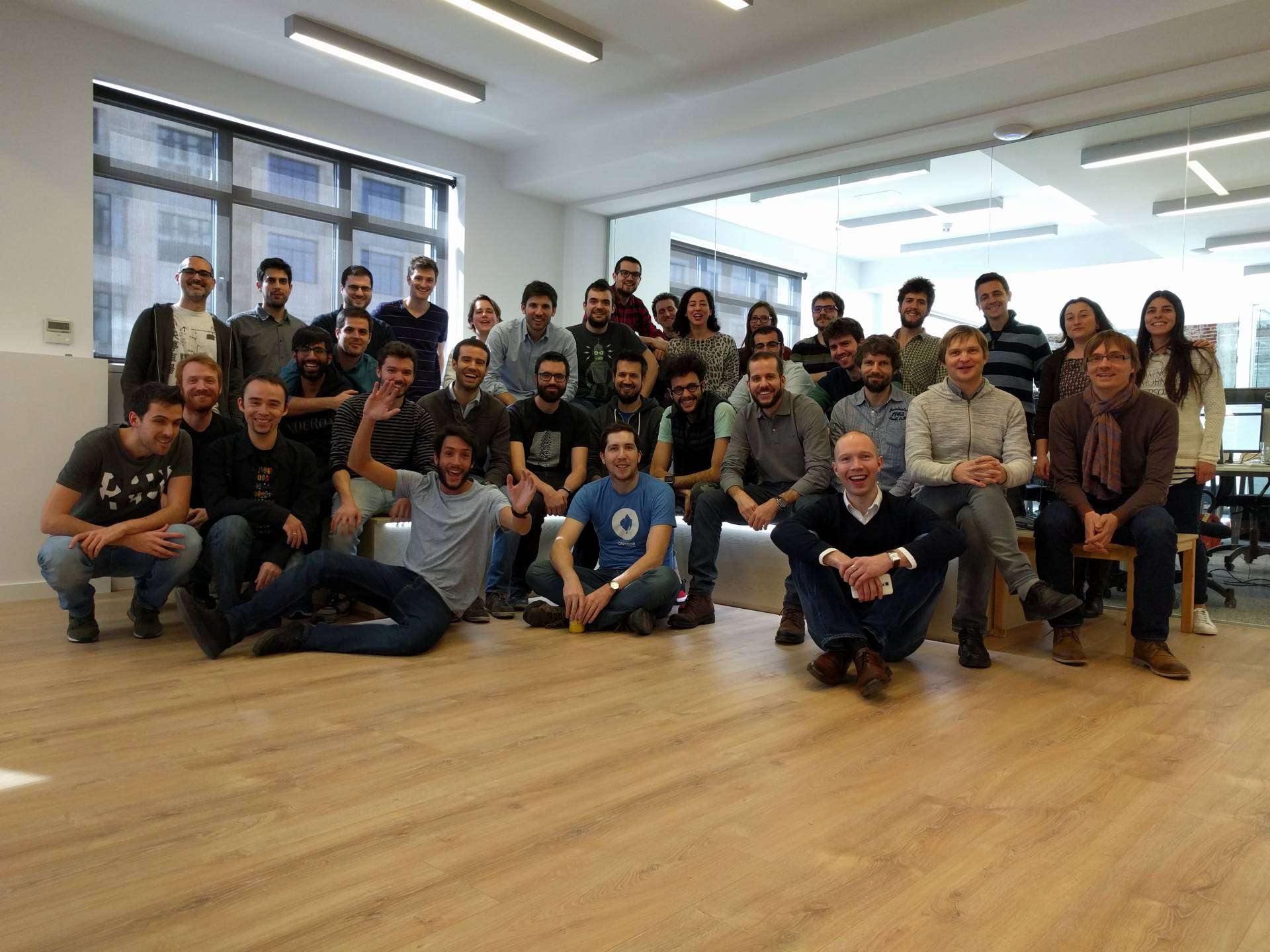 El equipo de CARTO, en la sede de la compañía en el centro de Madrid.