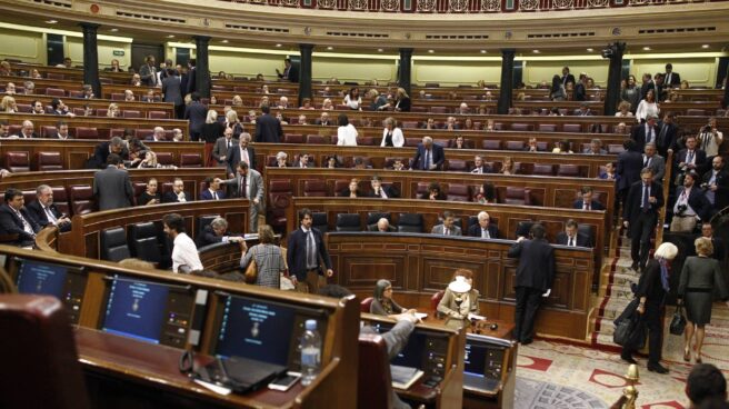 Vista general del Congreso de los Diputados durante el debate de investidura. Vista general del Congreso de los Diputados durante el debate de investidura.