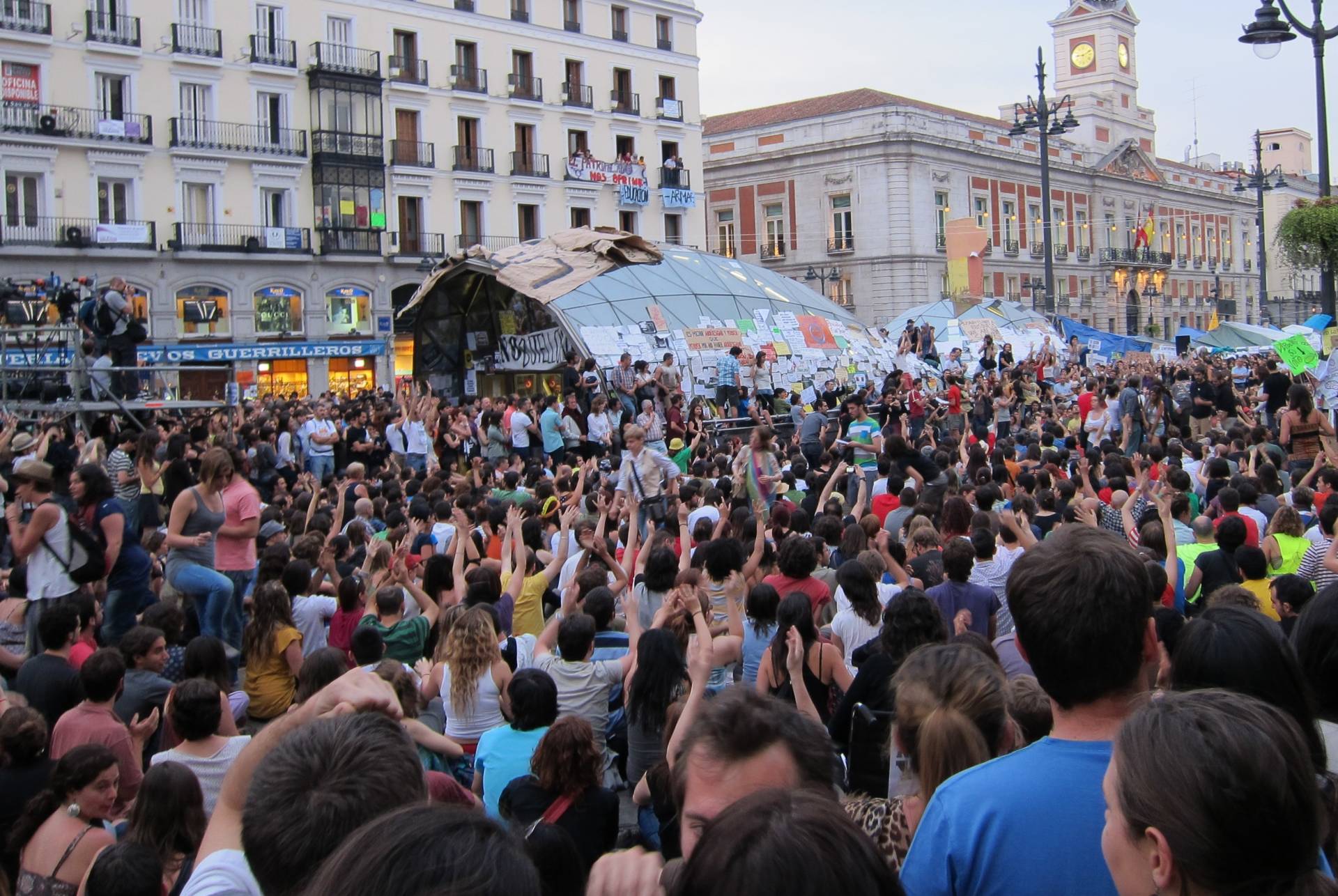 Concentración del 15M en Madrid.