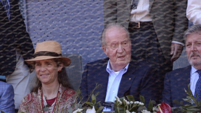Juan Carlos I, durante el Mutua Madrid Open 2016. Juan Carlos I, durante el Mutua Madrid Open 2016.