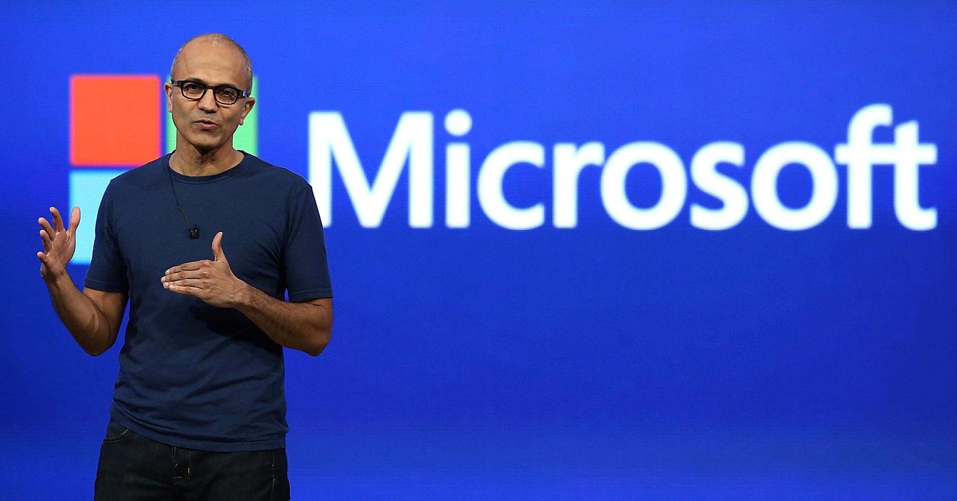 El CEO de Microsoft, Satya Nadella, durante un acto de la compañía.