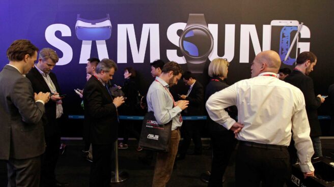 Colas ante el evento de Samsung durante el pasado Mobile World Congress de Barcelona