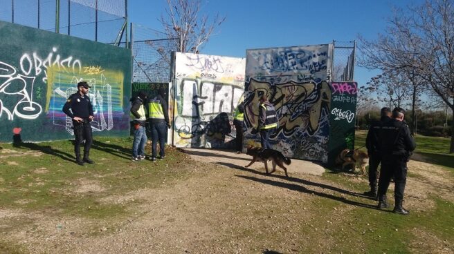 Agentes de la Policía, durante la detención de dos yihadistas el pasado 28 de diciembre en el marco de la 'operación Serkan'.