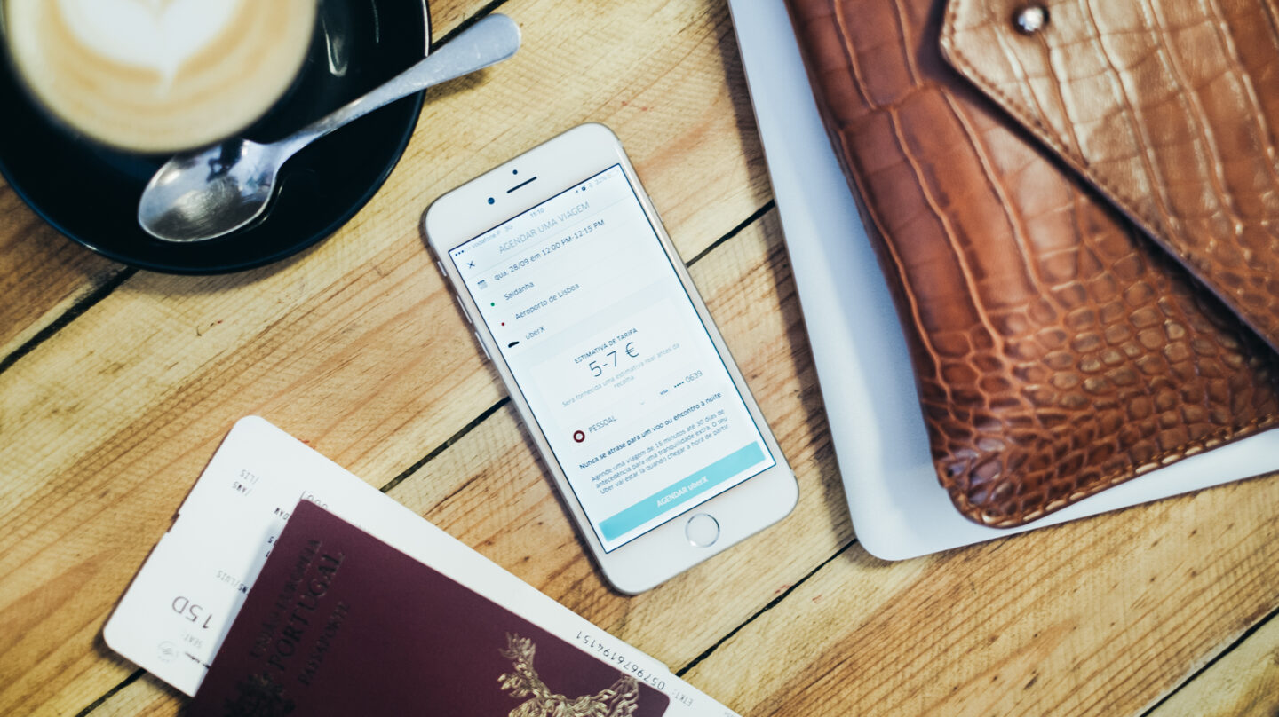 La aplicación de Uber en un smartphone.