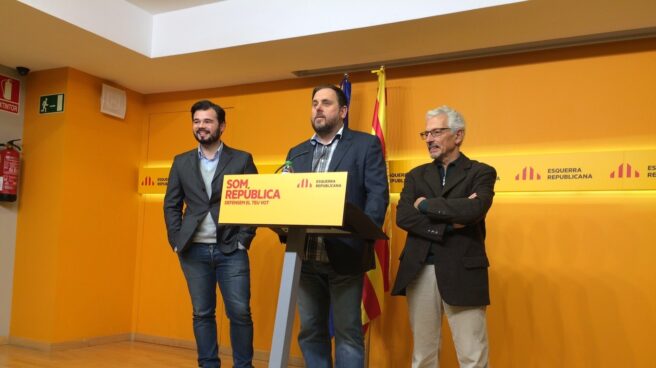 erc Los miembros de ERC Gabriel Rufián, Oriol Junqueras, Santiago Vidal.