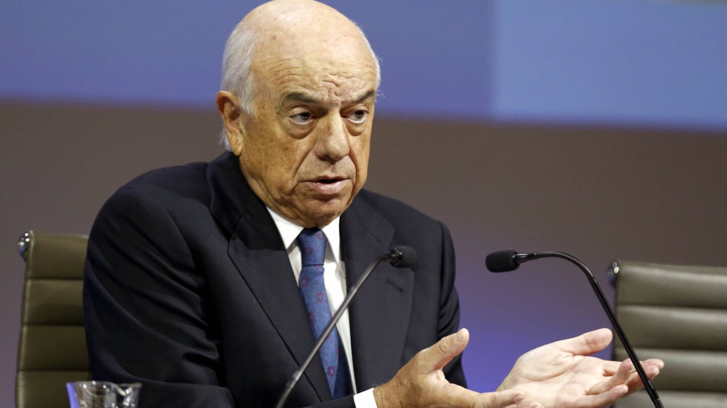 Francisco González, presidente de BBVA, durante el acto de presentación de resultados.