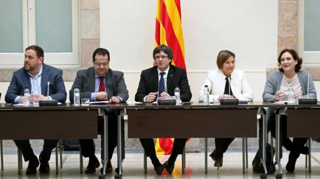 Mesa del Pacto Nacional por el Referéndum, reunido este miércoles.