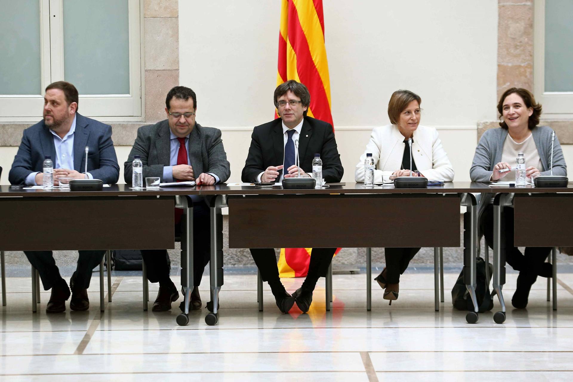 Mesa del Pacto Nacional por el Referéndum, reunido este miércoles.