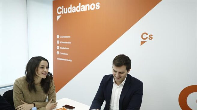 Inés Arrimadas y Albert Rivera, en la ejecutiva de Ciudadanos.