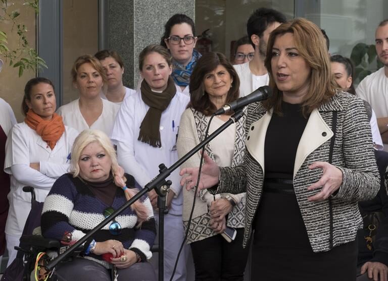 Susana Díaz se muestra "en condiciones" de ganar las elecciones en España