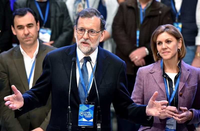 Fernando Martínez Maillo, Mariano Rajoy y María Dolores de Cospedal.