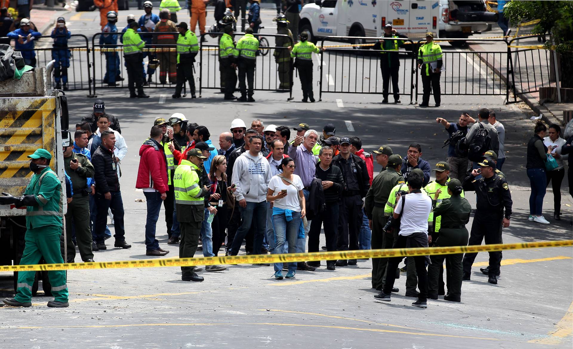 Una treintena de heridos por una explosión en Bogotá
