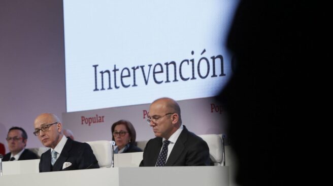 Banco Popular La junta de accionistas del Banco Popular, celebrada en Madrid.