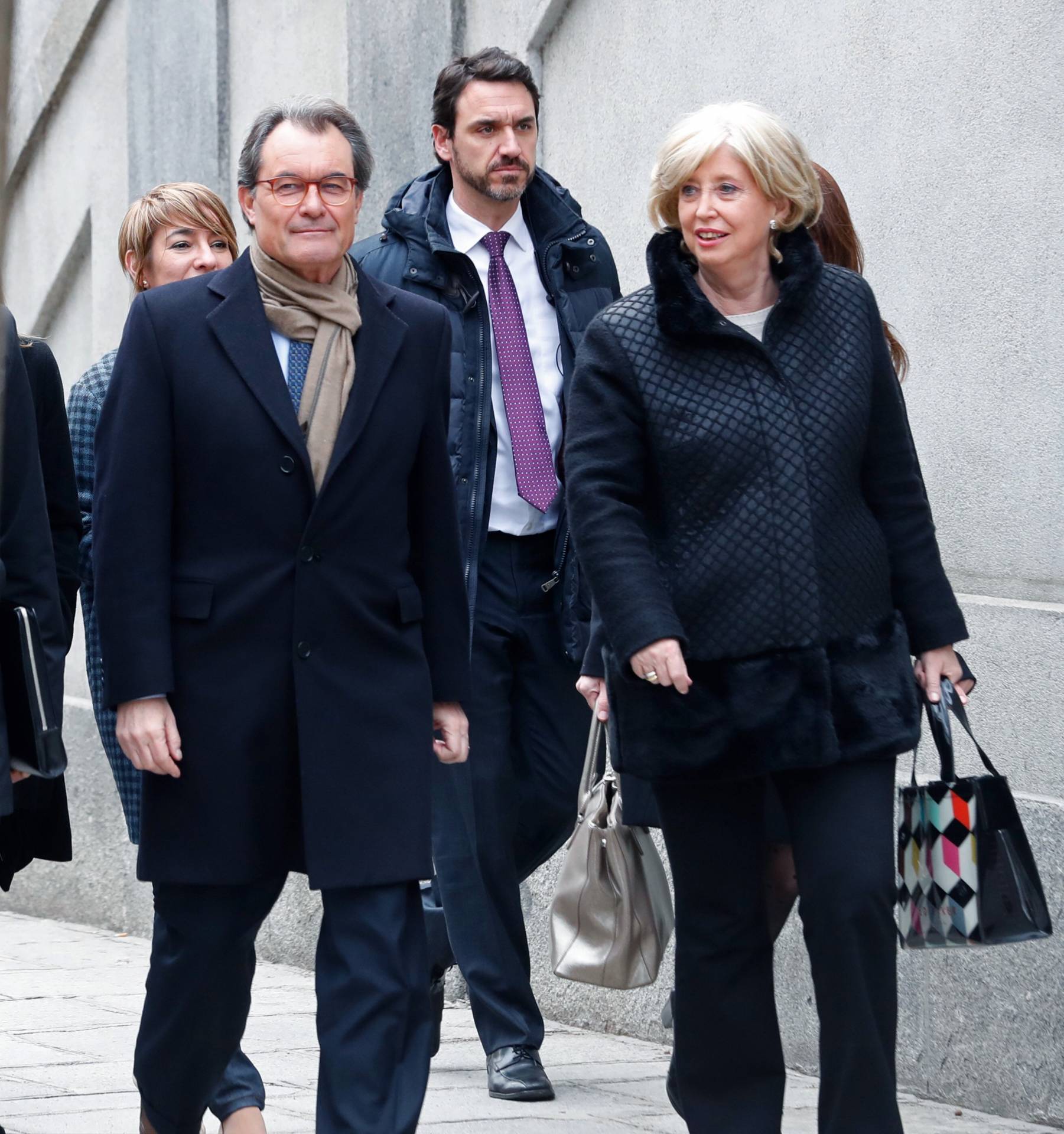 Artur Mas e Irene Rigau, a su llegada al Supremo.