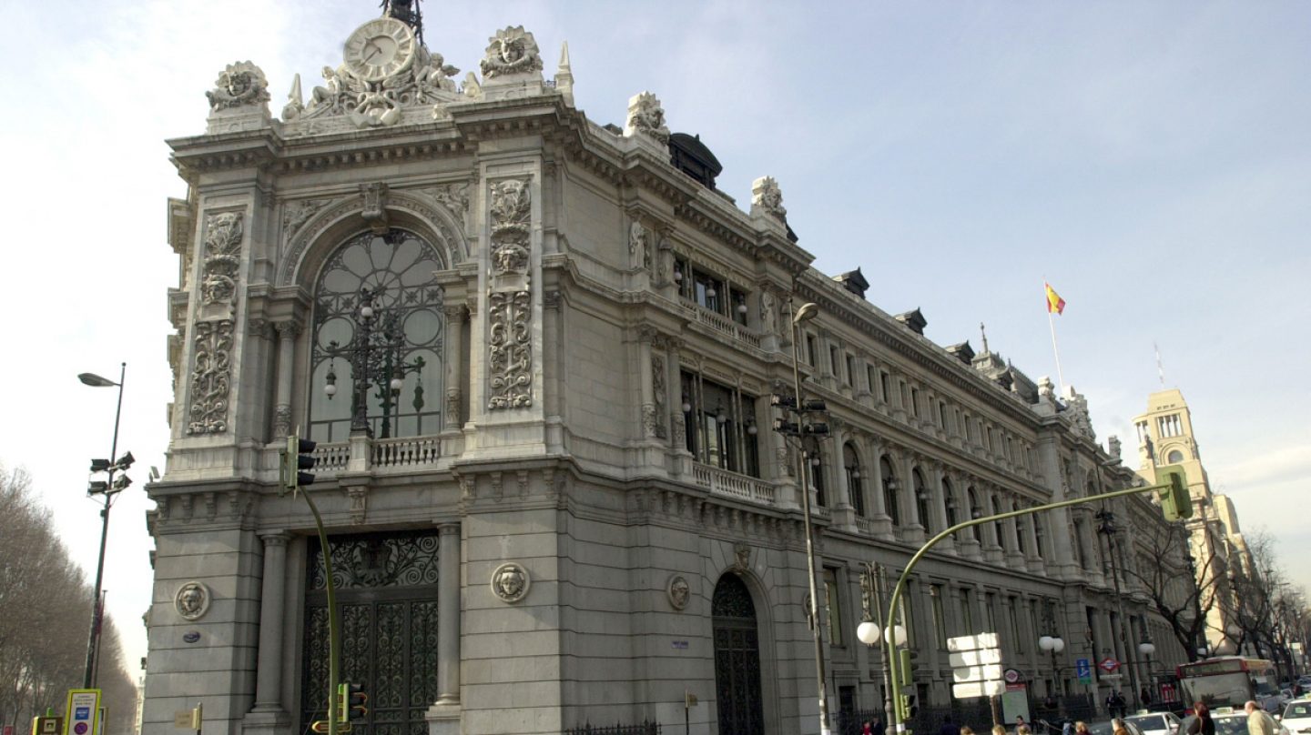 Fachada de la sede del Banco de España, en Madrid.