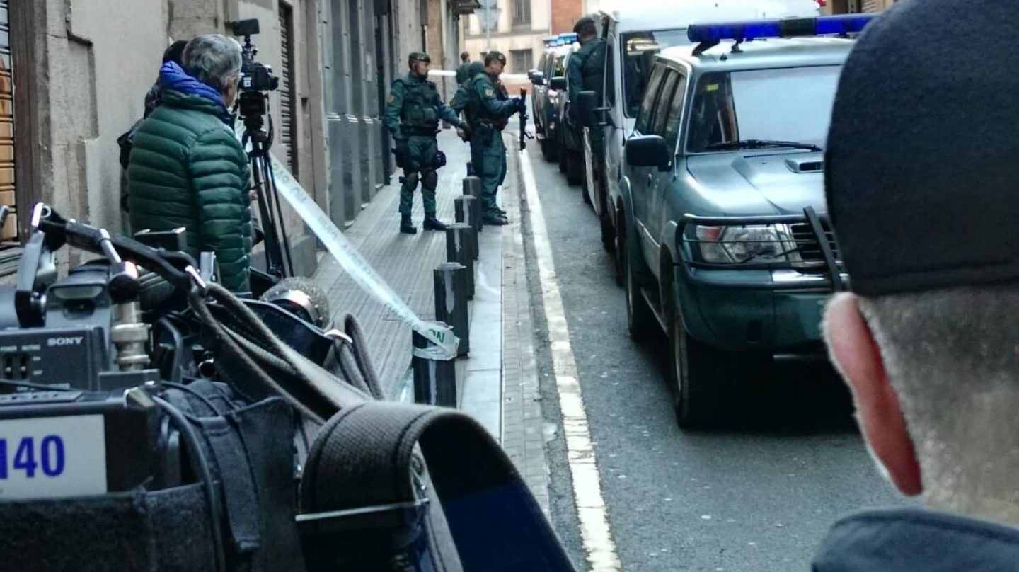 Operativo policial de la Guardia Civil en Bilbao,