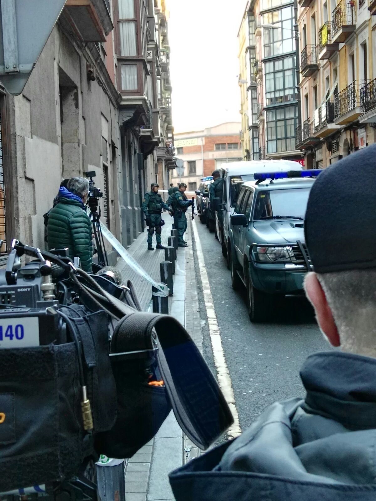 Operativo policial de la Guardia Civil en Bilbao,