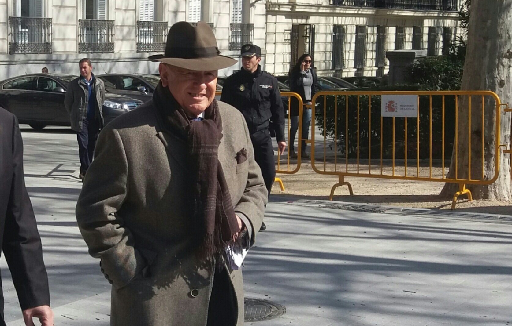 El comisario ya jubilado Marcelino Martín-Blas, tras declarar como testigo en la Audiencia Nacional.