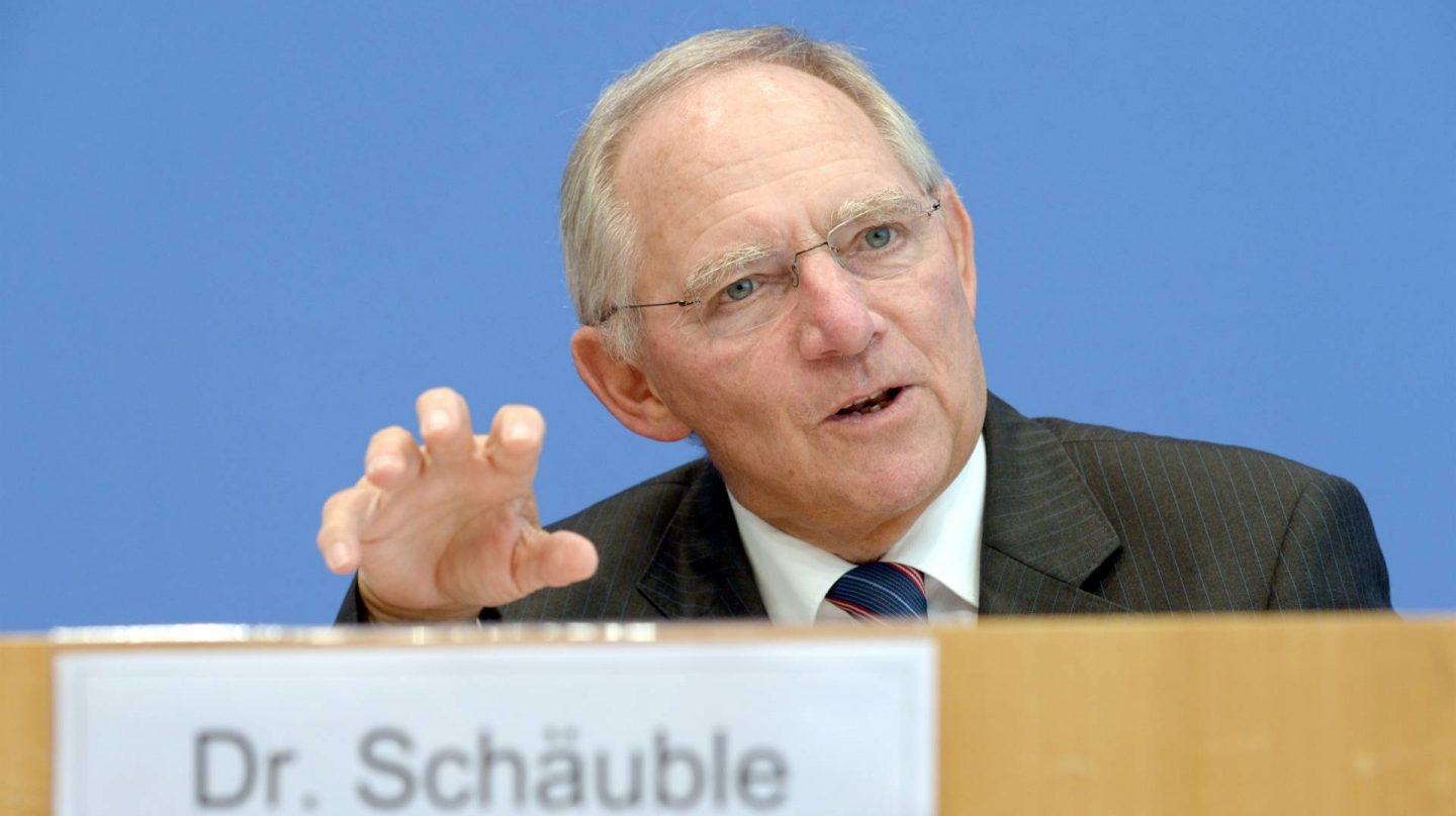 Wolfgang Schauble, ministro de Finanzas de Alemania.