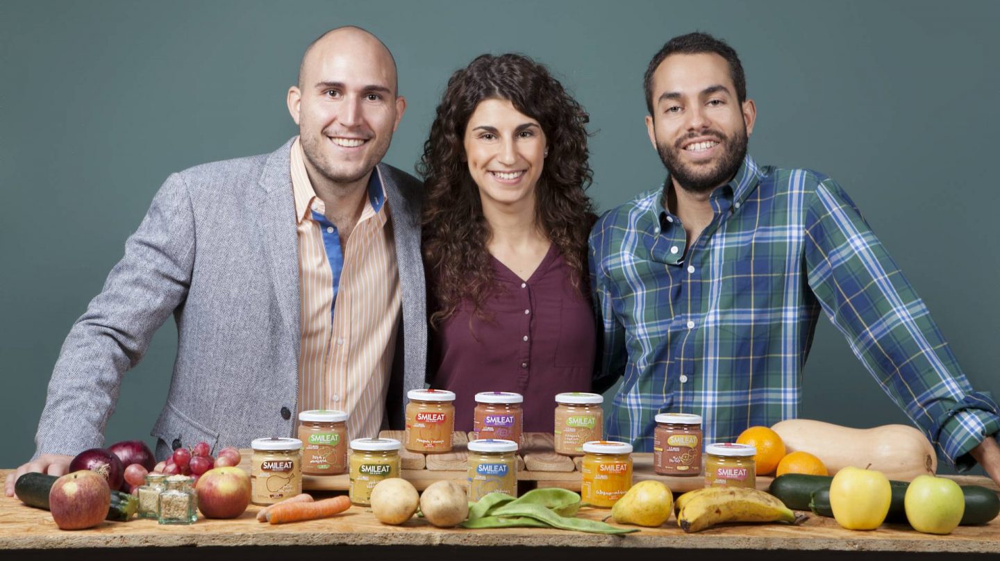 Los fundadores de SmileEat, Javier Quintana, Rocío de la Iglesia y Alberto Jiménez.