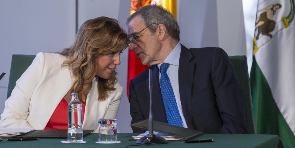 Susana Díaz y César Alierta.