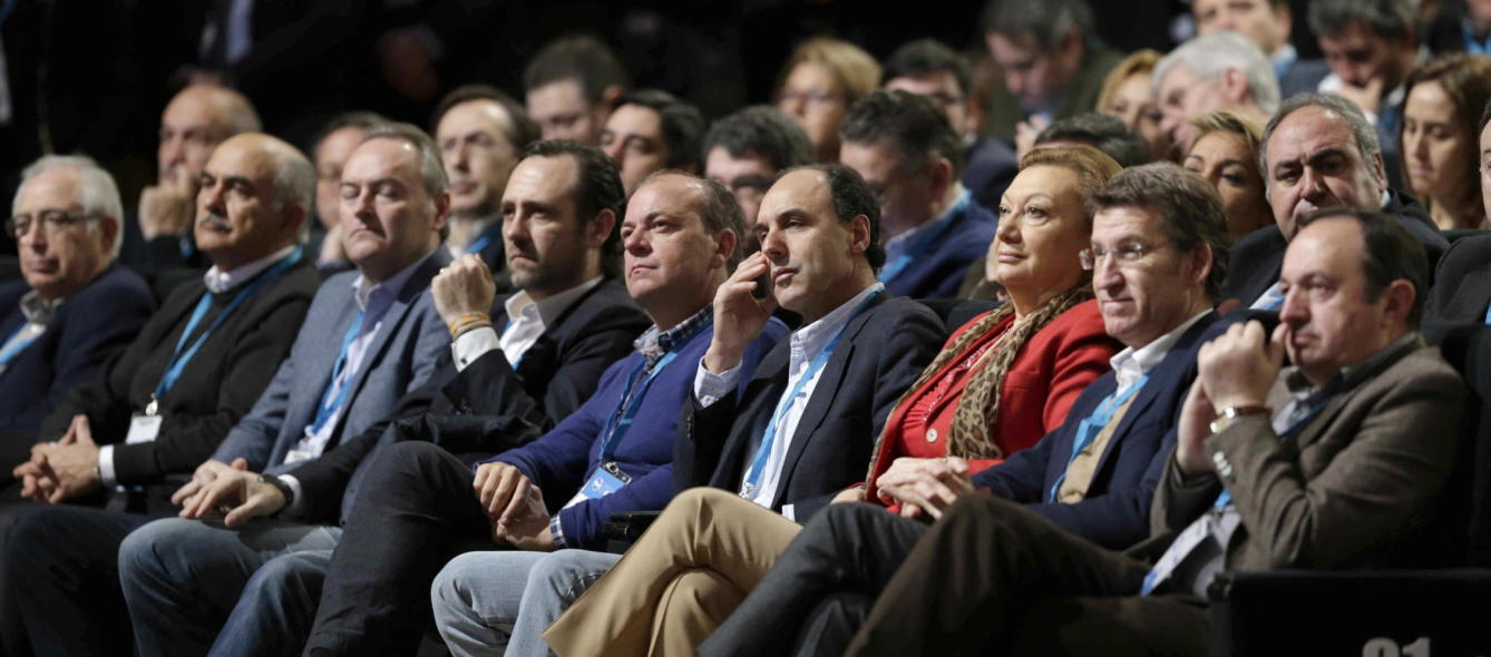 Fabra, Bauzá, Monago, Diego, Rudi, Feijóo y Sanz enun acto del PP