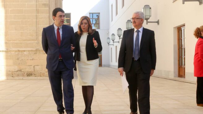 Susana Díaz, junto a Mario Jiménez el Día de Andalucía.