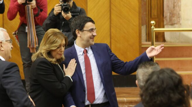 diz Susana Díaz, junto a Mario Jiménez el Día de Andalucía.