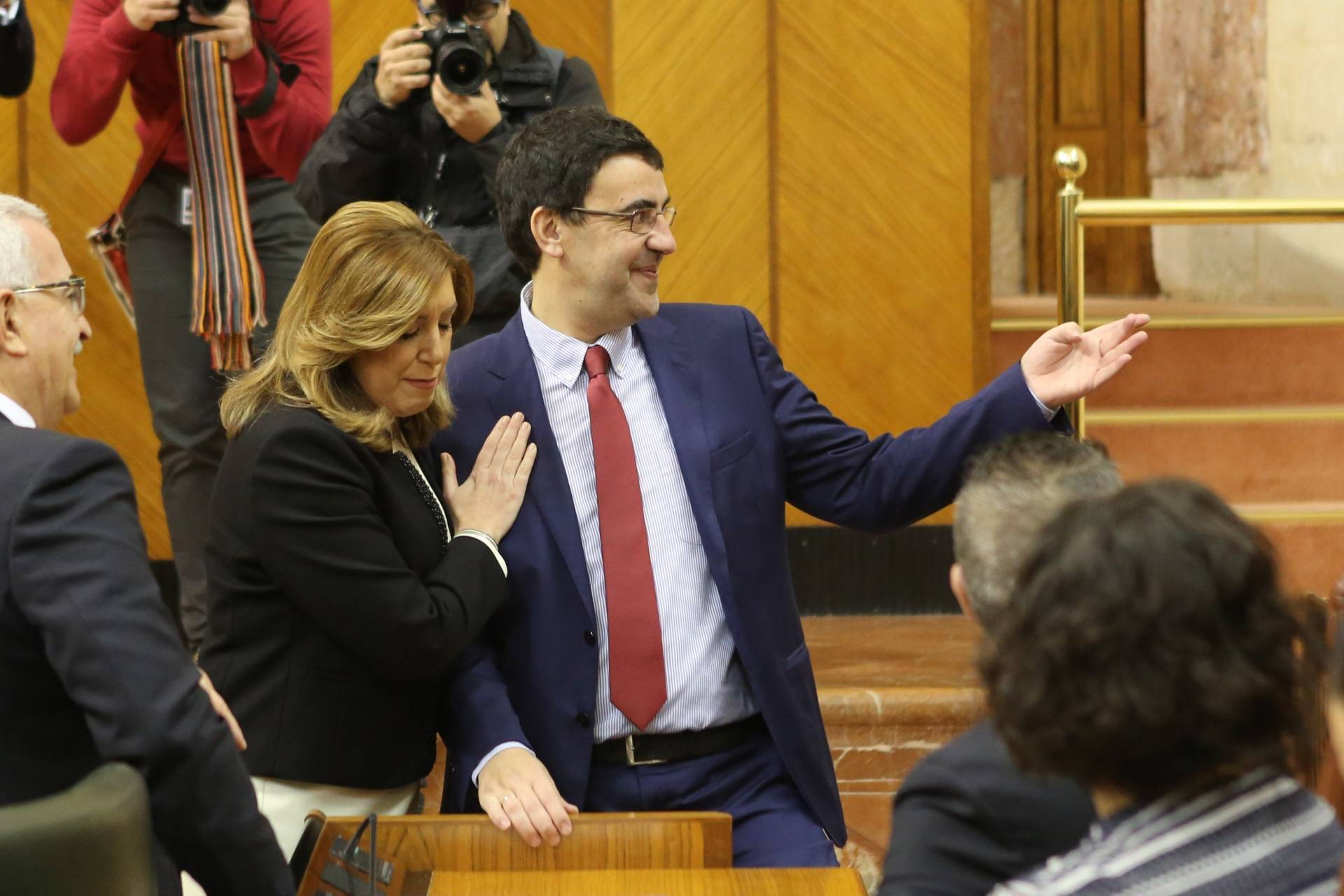 Susana Díaz, junto a Mario Jiménez el Día de Andalucía.