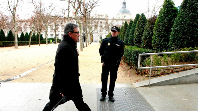 Jordi Pujol Ferrusola, dirigiéndose a declarar a la Audiencia Nacional.