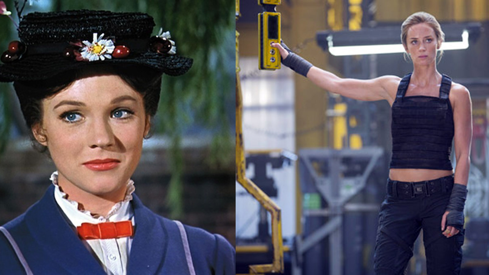 marypopins La dos Mary Poppins, Julie Andrews y Emily Blunt.