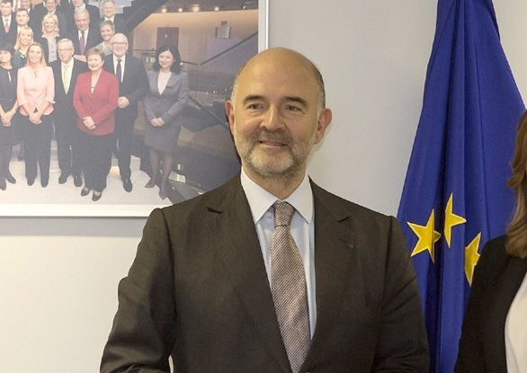 El Comisario Europeo de Asuntos Económicos y Monetarios, Pierre Moscovici,.