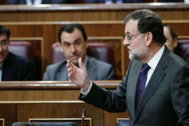 El presidente del Gobierno, Mariano Rajoy, en el Congreso.