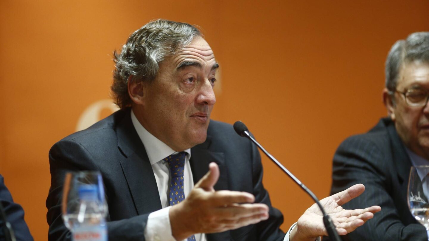 El presidente de CEOE, Juan Rosell, durante un acto público.