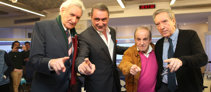 Luis del Olmo, Carlos Herrera, José María García e Iñaki Gabilondo.