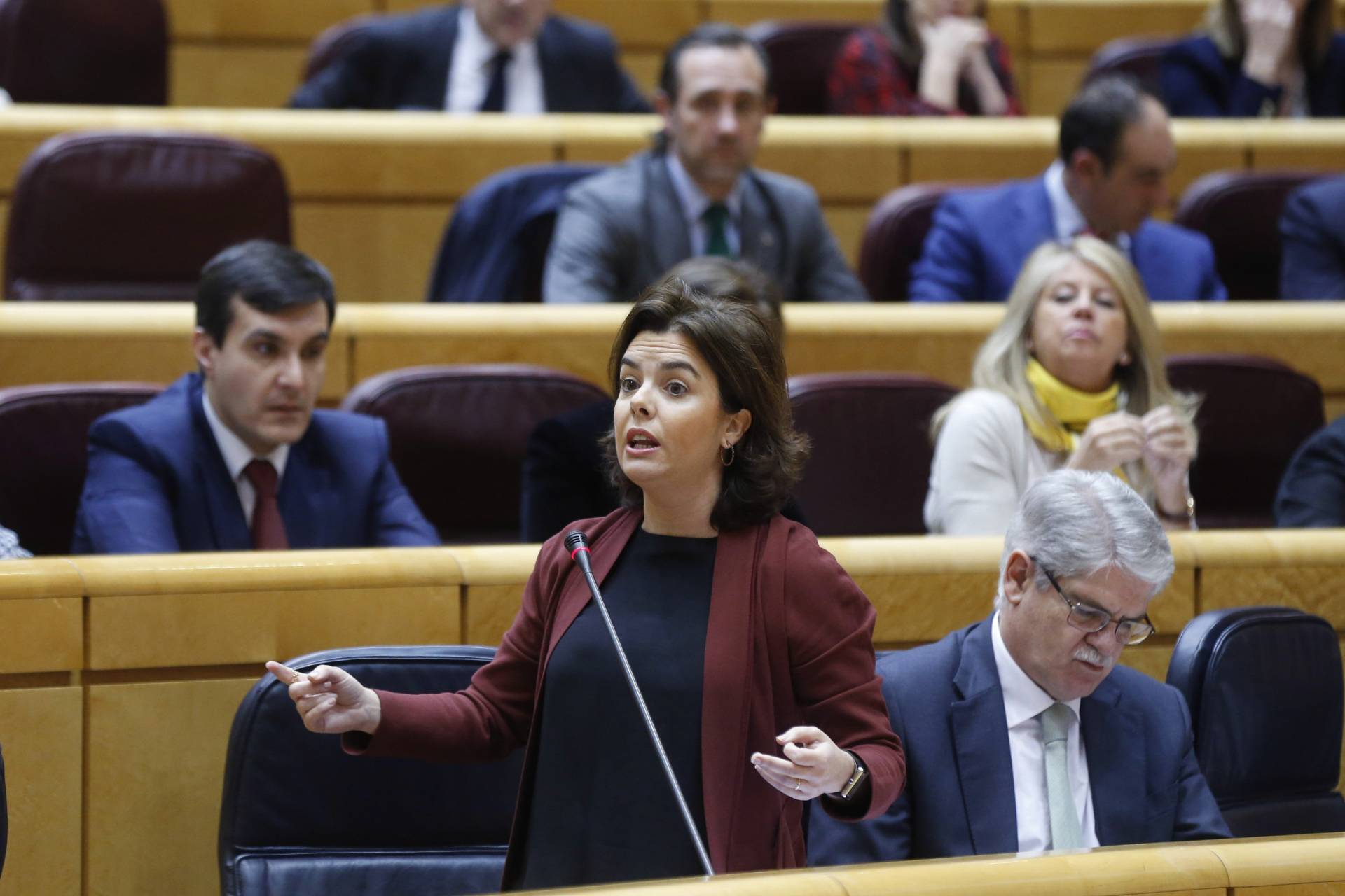 Soraya Sáenz de Santamaría, en el Senado.