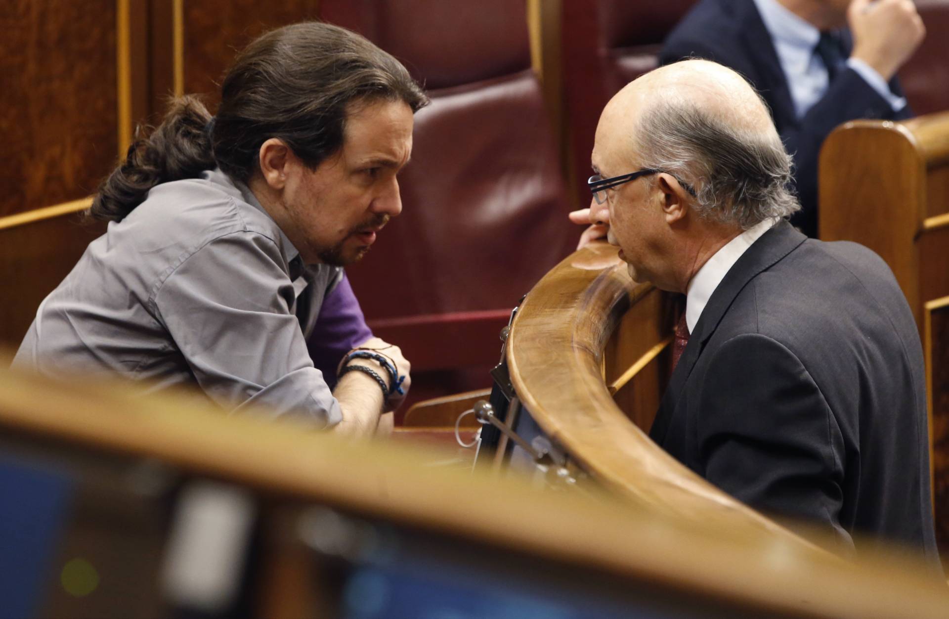 Pablo Iglesias y Cristóbal Montoro