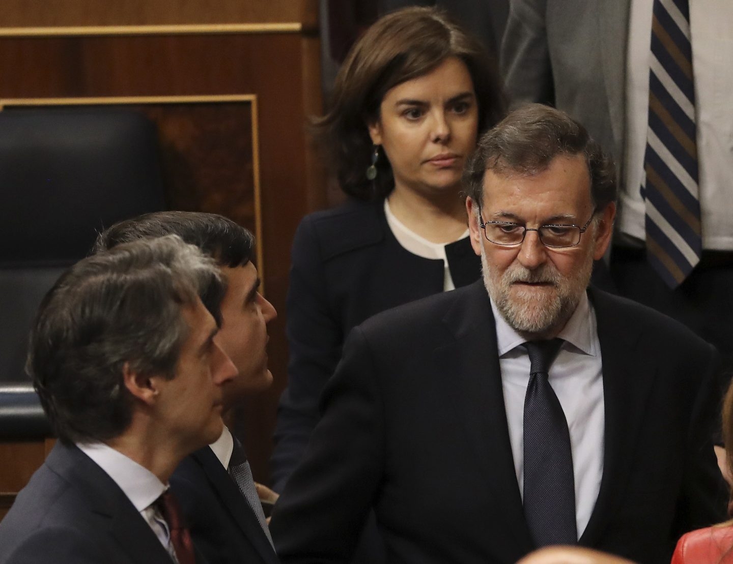 Iñigo de la Serna y Rajoy en el Congreso.